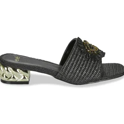 Exé Shoes Mules / Sabots^- KATY-424-RAFFIA-BLACK
