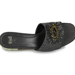 Exé Shoes Mules / Sabots^- KATY-424-RAFFIA-BLACK