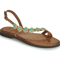 Exé Shoes - 530-MILOS-LEATHER-BROWN-TURQUOISE Sale