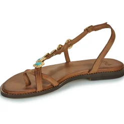 Exé Shoes - 530-MILOS-LEATHER-BROWN-TURQUOISE Sale