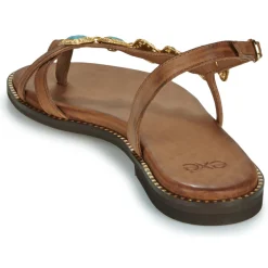 Exé Shoes - 530-MILOS-LEATHER-BROWN-TURQUOISE Sale