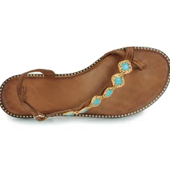 Exé Shoes - 530-MILOS-LEATHER-BROWN-TURQUOISE Sale