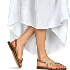 Exé Shoes - 530-MILOS-LEATHER-BROWN-TURQUOISE Sale