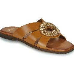 Exé Shoes Mules / Sabots^- 565-NAXOS-LEATHER-TAN