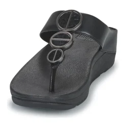 FitFlop - HALO METALLIC-TRIM TOE-POST SANDALS Noir Online