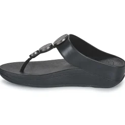 FitFlop - HALO METALLIC-TRIM TOE-POST SANDALS Noir Online