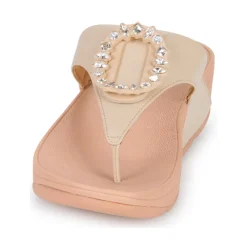 FitFlop Sandales Et Nu-pieds^- LULU CRYSTAL-CIRCLET LEATHER TOE-POST SANDALS