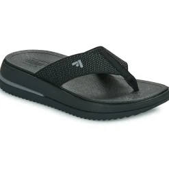 FitFlop - Surff Two-Tone Webbing Toe-Post Sandals Noir Outlet