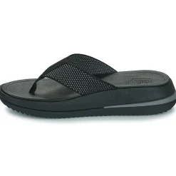 FitFlop - Surff Two-Tone Webbing Toe-Post Sandals Noir Outlet