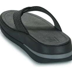 FitFlop - Surff Two-Tone Webbing Toe-Post Sandals Noir Outlet