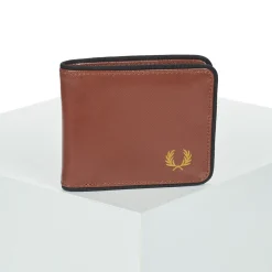 Fred Perry - COATED POLYESTER BILLFOLD WALL Marron New