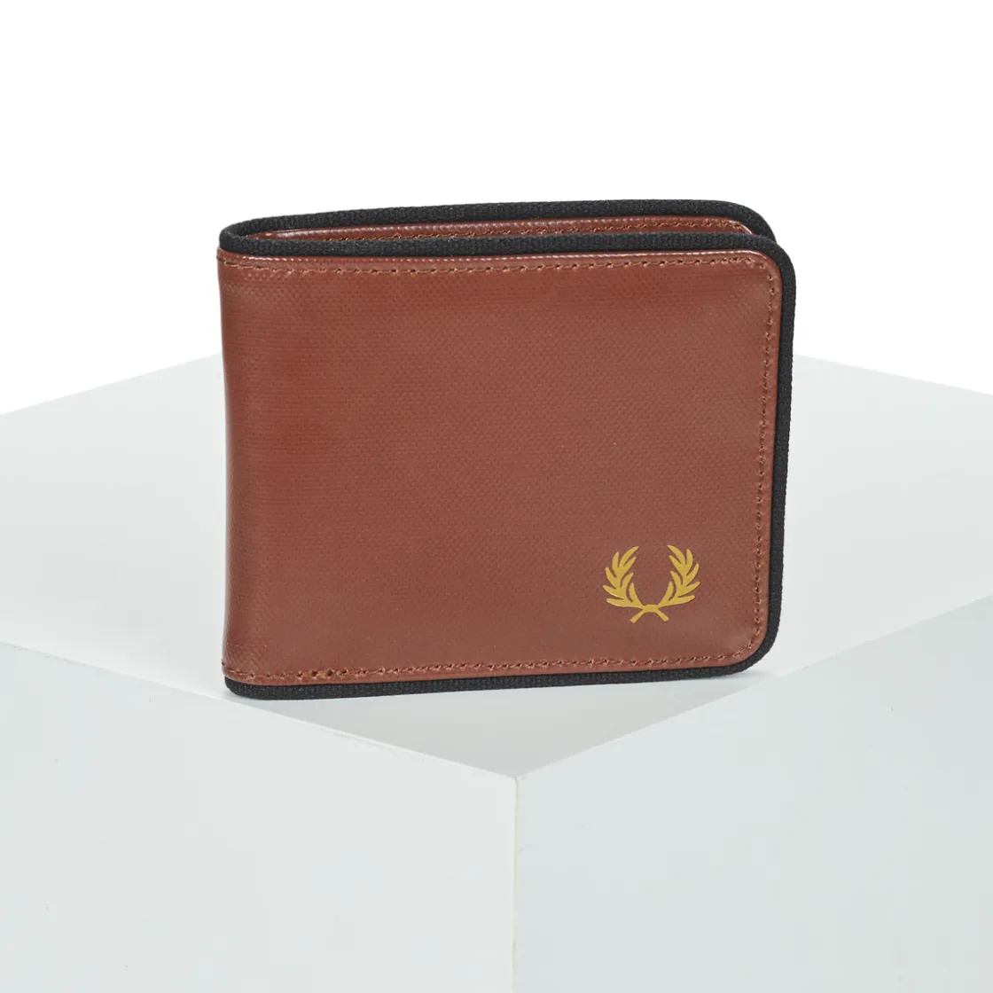 Fred Perry - COATED POLYESTER BILLFOLD WALL Marron New