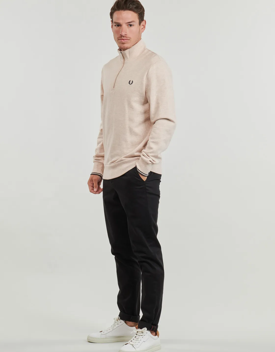 Fred Perry - HALF ZIP Beige Best