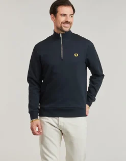 Fred Perry - HALF ZIP SWEATSHIRT Marine Online