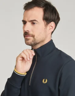 Fred Perry - HALF ZIP SWEATSHIRT Marine Online