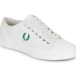 Fred Perry - HUGHES LOW CANVAS Blanc Discount