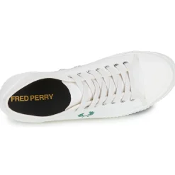Fred Perry - HUGHES LOW CANVAS Blanc Discount
