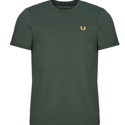 Fred Perry - RINGER T-SHIRT Vert Outlet