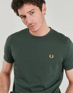 Fred Perry - RINGER T-SHIRT Vert Outlet