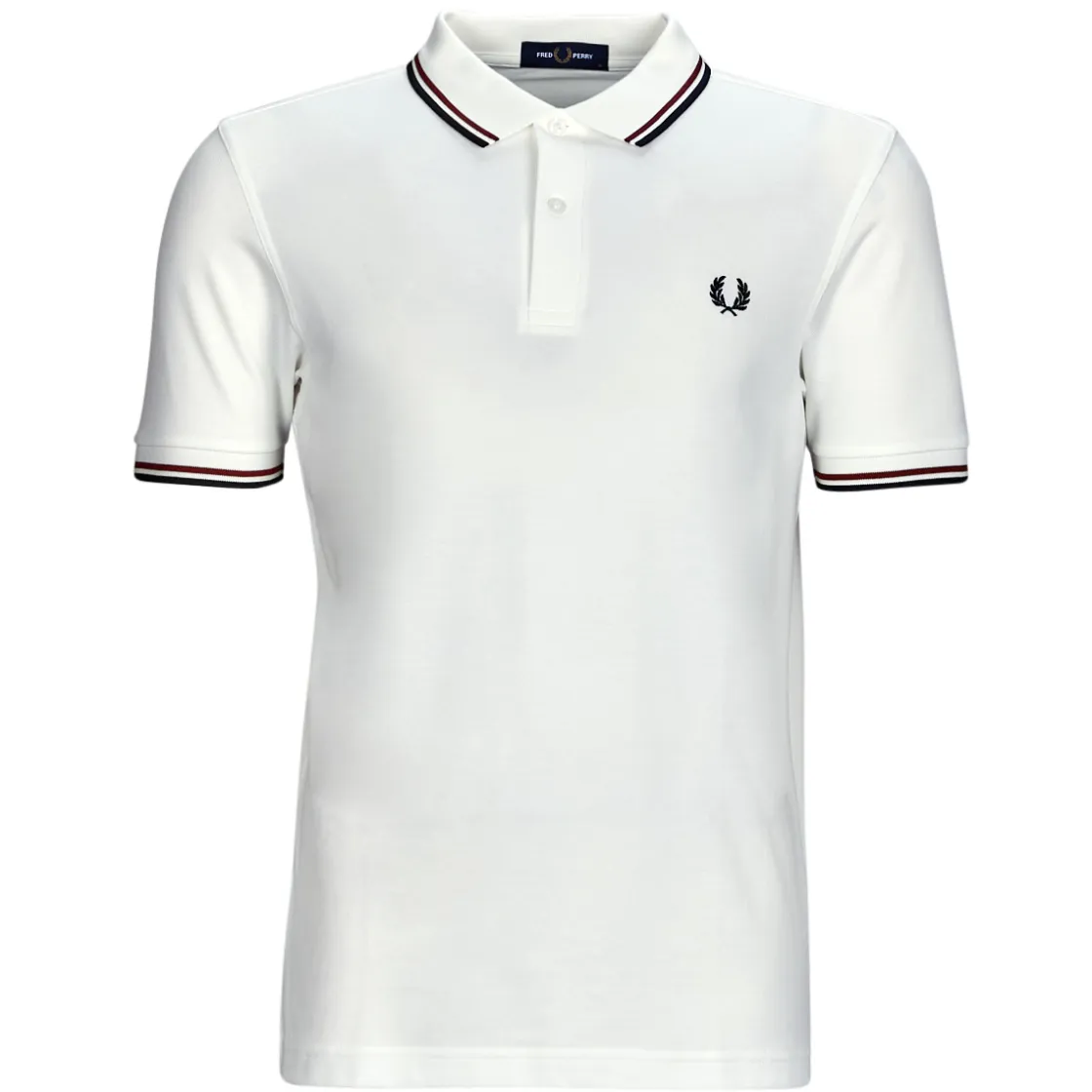 Fred Perry - TWIN TIPPED SHIRT Blanc Outlet
