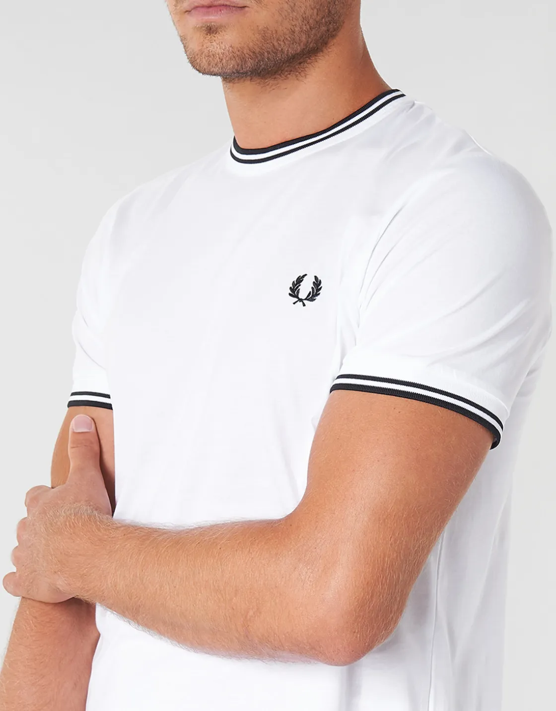 Fred Perry - TWIN TIPPED T-SHIRT Blanc Best