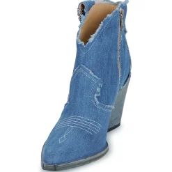 Fru.it - 8575-944-CUOIO-GREZZO-JEANS-LAVATO< Bottines / Boots
