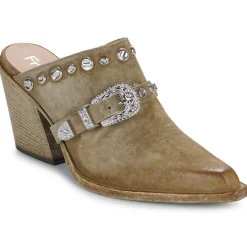 Fru.it Mules / Sabots^- 8586-944-CUOIO-GREZZO-VELOUR-PLANET