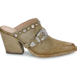Fru.it Mules / Sabots^- 8586-944-CUOIO-GREZZO-VELOUR-PLANET