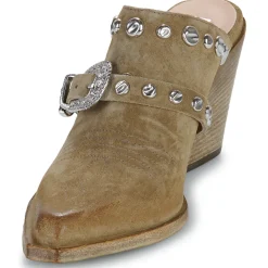 Fru.it Mules / Sabots^- 8586-944-CUOIO-GREZZO-VELOUR-PLANET