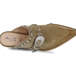 Fru.it Mules / Sabots^- 8586-944-CUOIO-GREZZO-VELOUR-PLANET