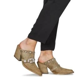 Fru.it Mules / Sabots^- 8586-944-CUOIO-GREZZO-VELOUR-PLANET