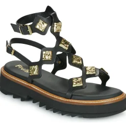 Fru.it - 9169-100-HELGA-NERO-TEXANO-NERO< Sandales Et Nu-pieds