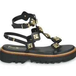 Fru.it - 9169-100-HELGA-NERO-TEXANO-NERO< Sandales Et Nu-pieds