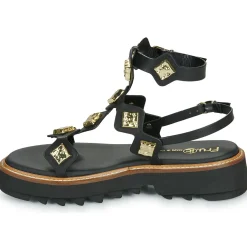 Fru.it - 9169-100-HELGA-NERO-TEXANO-NERO< Sandales Et Nu-pieds