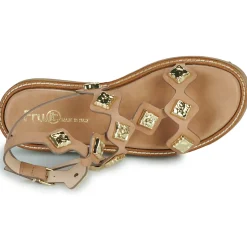 Fru.it Sandales Et Nu-pieds^- 9169-100-HELGA-TAUPE-TEXANO-LEGNO