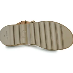 Fru.it Sandales Et Nu-pieds^- 9169-100-HELGA-TAUPE-TEXANO-LEGNO