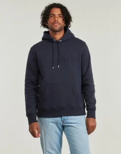 Gant Sweats & Polaires^- EMBOSSED SWEAT HOODIE