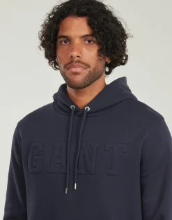Gant Sweats & Polaires^- EMBOSSED SWEAT HOODIE