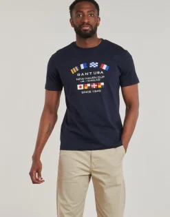 Gant - GRAPHIC SS T-SHIRT Marine Sale