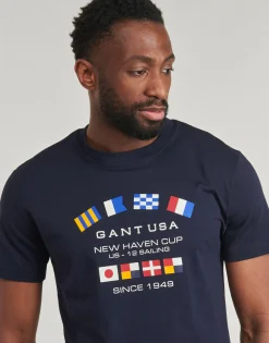 Gant - GRAPHIC SS T-SHIRT Marine Sale