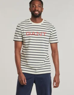 Gant T-shirts & Polos^- GRAPHIC STRIPED SS T-SHIRT