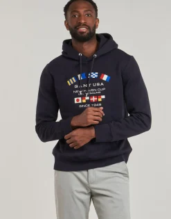 Gant - GRAPHIC SWEAT HOODIE Marine New