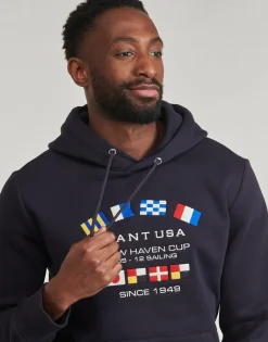 Gant - GRAPHIC SWEAT HOODIE Marine New
