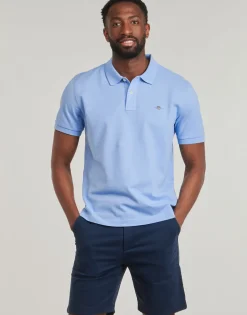 Gant - REG SHIELD SS PIQUE POLO Bleuciel Discount