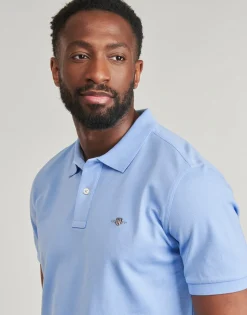 Gant - REG SHIELD SS PIQUE POLO Bleuciel Discount