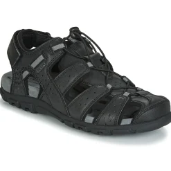 Geox - UOMO SANDAL STRADA Noir Clearance