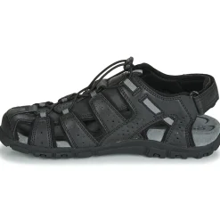 Geox - UOMO SANDAL STRADA Noir Clearance