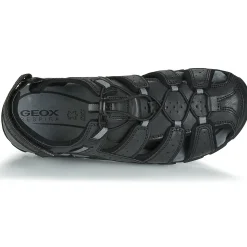 Geox - UOMO SANDAL STRADA Noir Clearance
