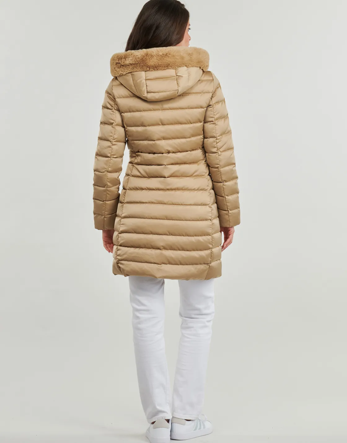 Geox - W BETTANIE LONG JKT Beige