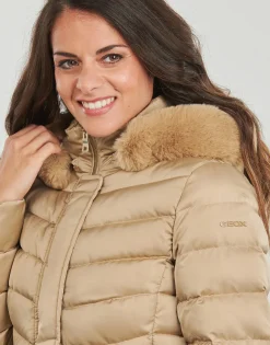Geox - W BETTANIE LONG JKT Beige